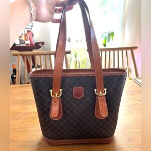 Vintage Celine macadam shoulder tote